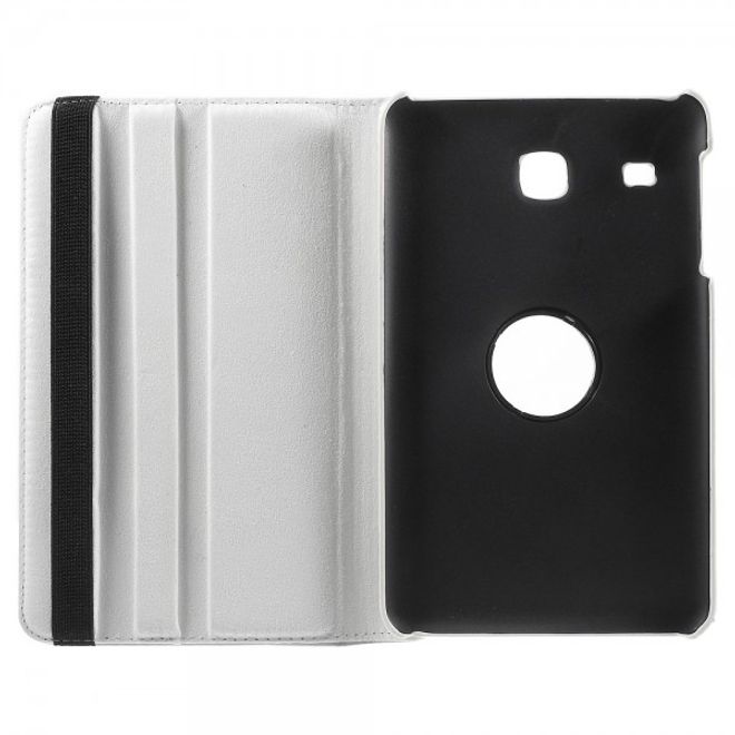 Samsung Galaxy Tab E 8.0 Leder Flip Cover Case Hülle mit rotierbarer Standfunktion - weiss