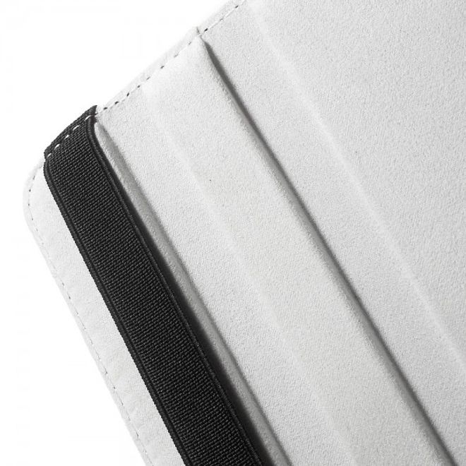 Samsung Galaxy Tab E 8.0 Leder Flip Cover Case Hülle mit rotierbarer Standfunktion - weiss