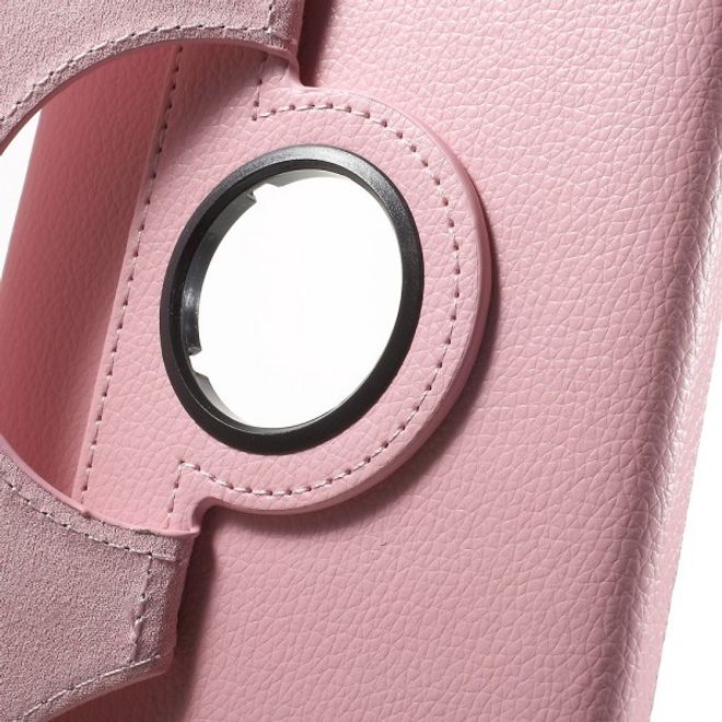 Samsung Galaxy Tab E 8.0 Leder Flip Cover Case Hülle mit rotierbarer Standfunktion - pink