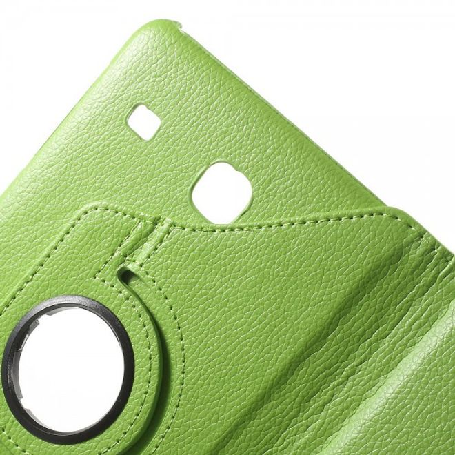 Samsung Galaxy Tab E 8.0 Leder Flip Cover Case Hülle mit rotierbarer Standfunktion - grün