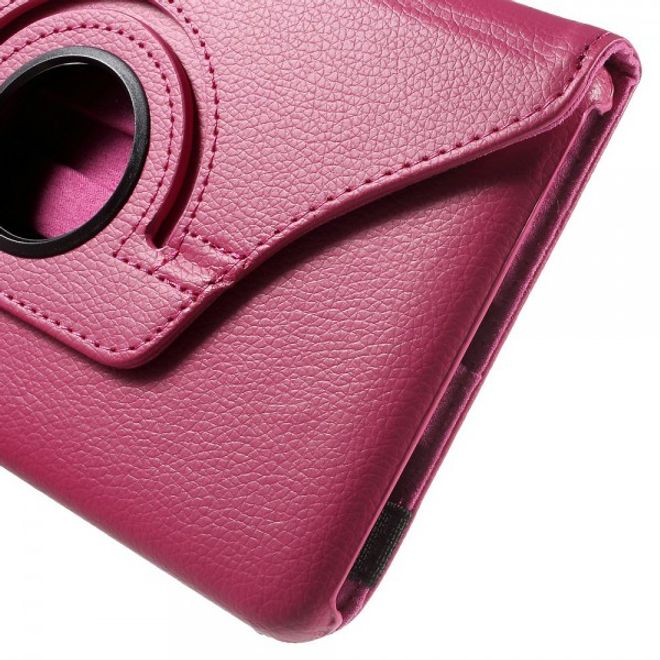 Samsung Galaxy Tab E 8.0 Leder Flip Cover Case Hülle mit rotierbarer Standfunktion - rosa