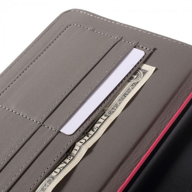 Samsung Galaxy Tab E 8.0 Rotierbare Leder Cover Hülle mit stoffartiger Textur und Standfunktion - rosa