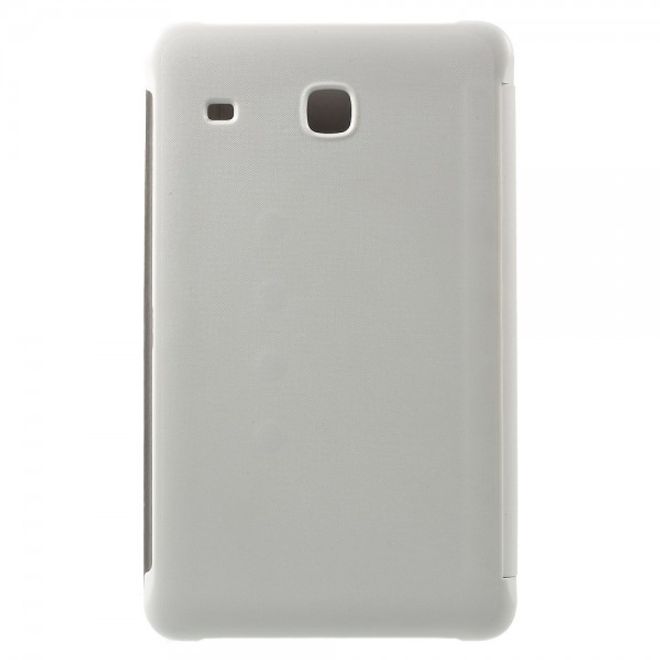 Samsung Galaxy Tab E 8.0 Schicke, dreifach faltbare Leder Cover Hülle mit Standfunktion - weiss
