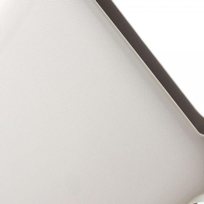 Samsung Galaxy Tab E 8.0 Schicke, dreifach faltbare Leder Cover Hülle mit Standfunktion - weiss