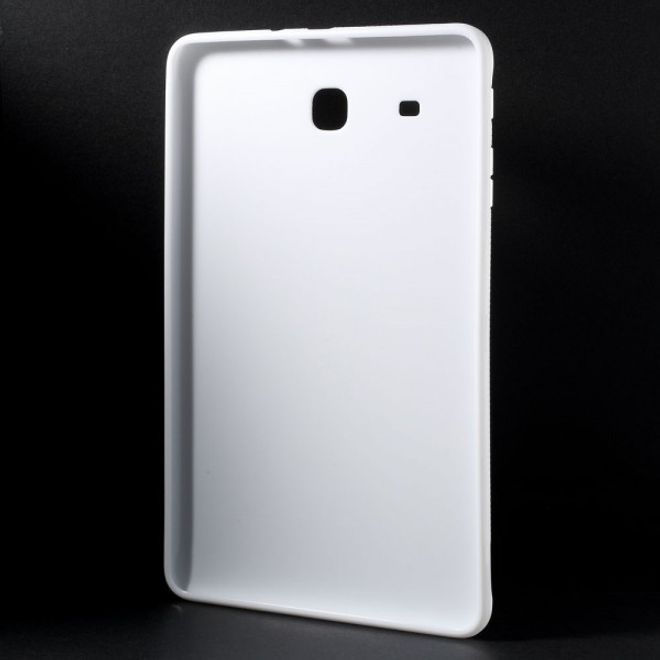 Samsung Galaxy Tab E 9.6 Elastische Plastik Case Hülle X-Shape - weiss