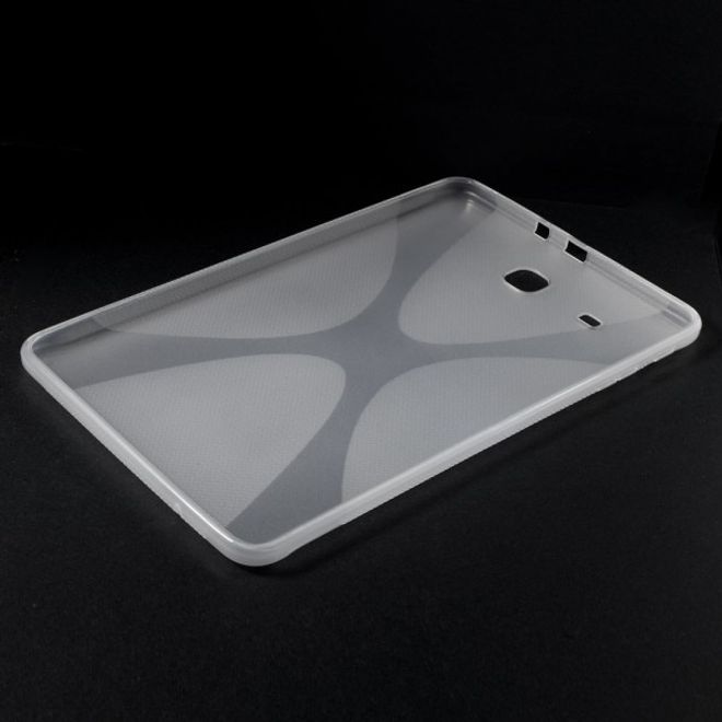 Samsung Galaxy Tab E 9.6 Elastische Plastik Case Hülle X-Shape - transparent
