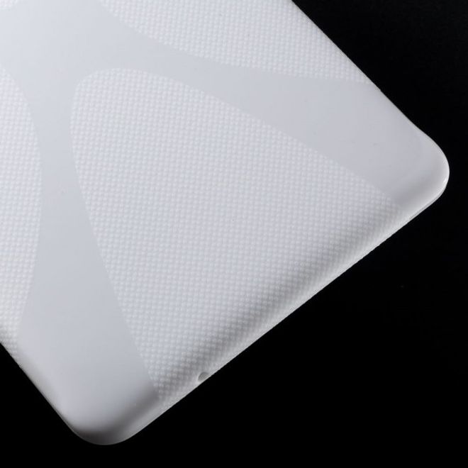 Samsung Galaxy Tab E 9.6 Elastische Plastik Case Hülle X-Shape - weiss