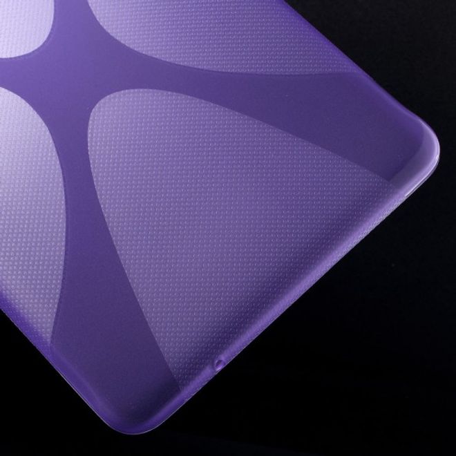 Samsung Galaxy Tab E 9.6 Elastische Plastik Case Hülle X-Shape - purpur