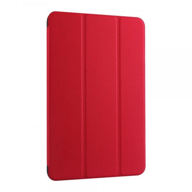 Samsung Galaxy Tab E 9.6 Elegante Leder Tablet Case Hülle mit Standfunktion und Litchitextur - rot