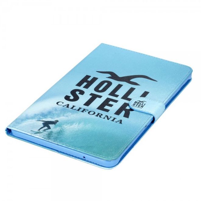 Samsung Galaxy Tab E 9.6 Leder Case mit Welle und Surfer