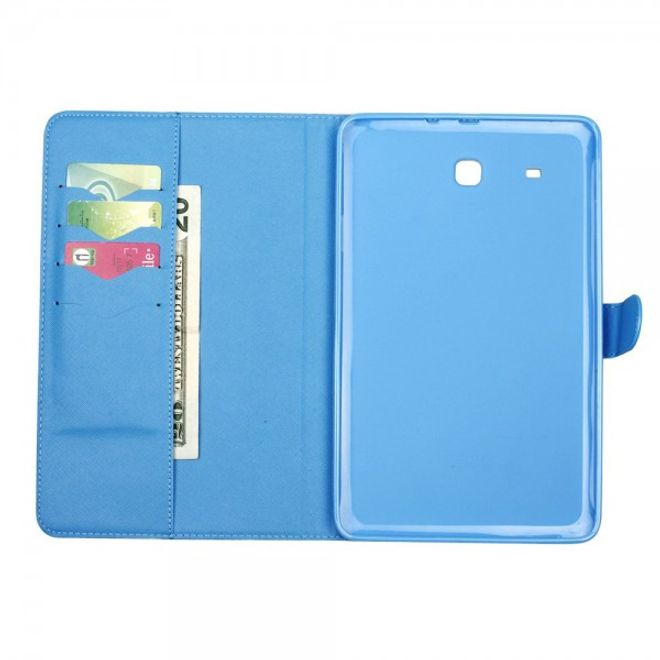 Samsung Galaxy Tab E 9.6 Leder Case mit Welle und Surfer