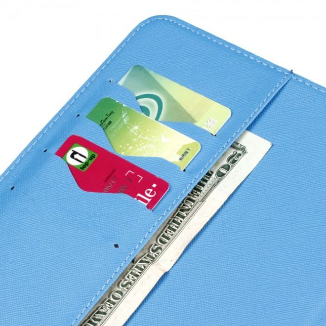 Samsung Galaxy Tab E 9.6 Leder Case mit Welle und Surfer