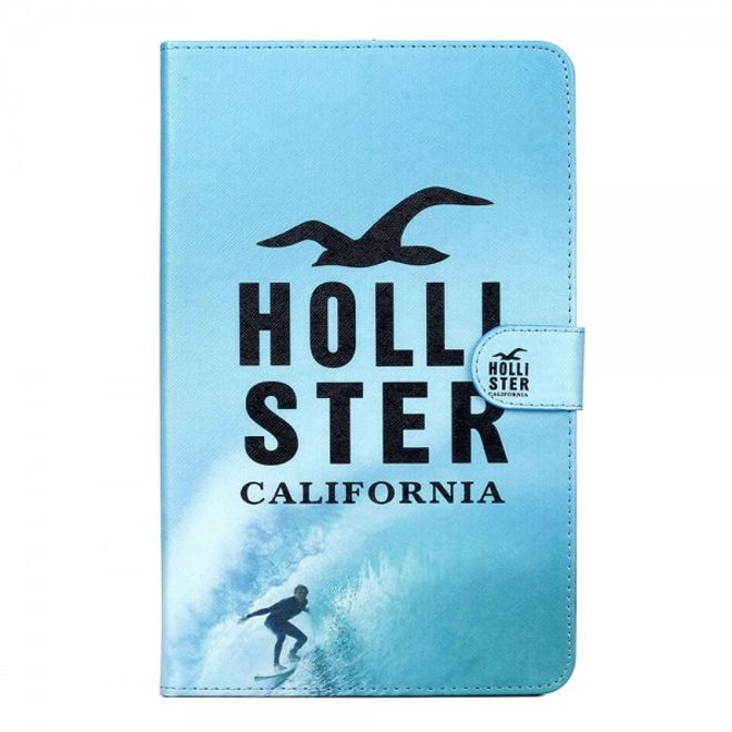 Samsung Galaxy Tab E 9.6 Leder Case mit Welle und Surfer
