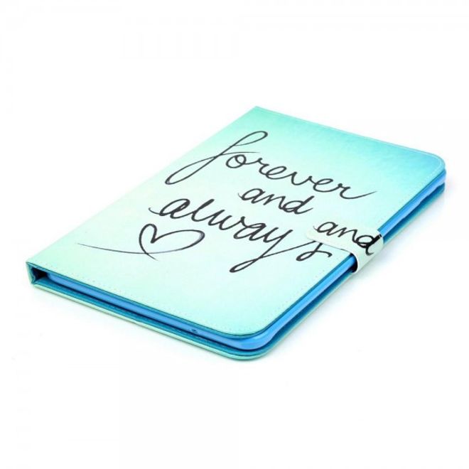 Samsung Galaxy Tab E 9.6 Leder Tablet Case mit romantischem Spruch