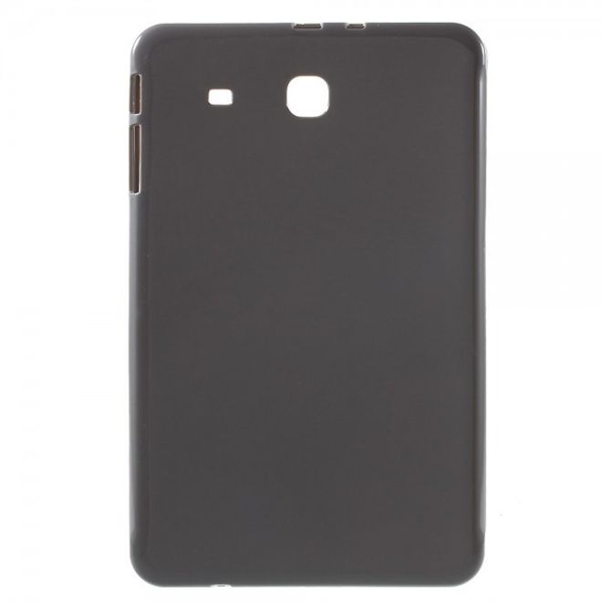 Samsung Galaxy Tab E 9.6 Leicht glänzende, matte und elastische Plastik Case Hülle - grau