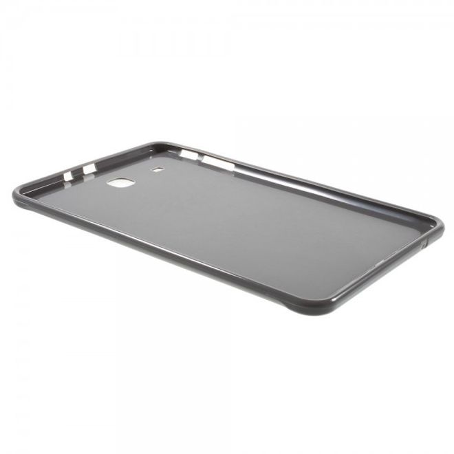 Samsung Galaxy Tab E 9.6 Leicht glänzende, matte und elastische Plastik Case Hülle - grau