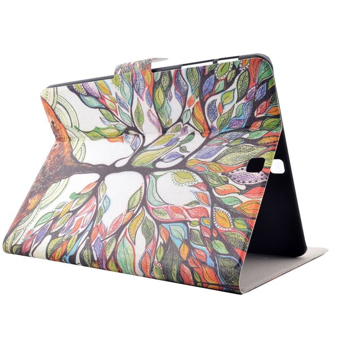 Samsung Galaxy Tab S2 9.7 Tablethülle - Case aus Leder - mit Standfunktion - farbenfroher Baum