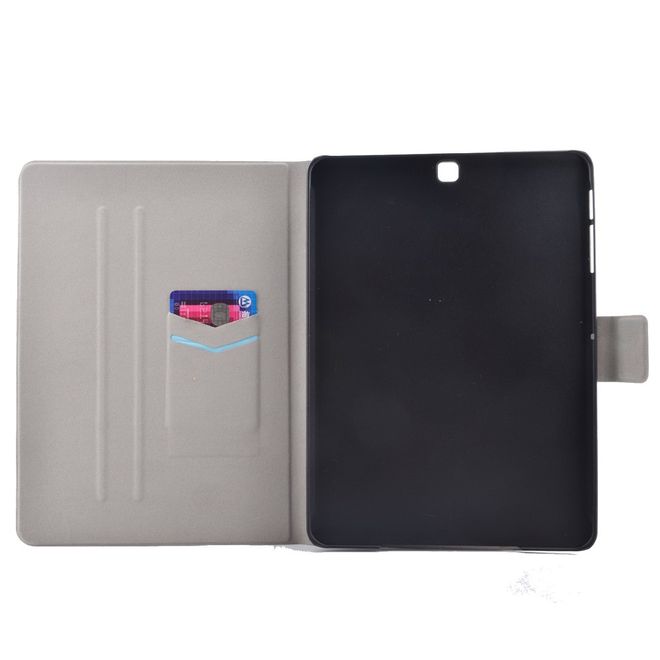 Samsung Galaxy Tab S2 9.7 Tablethülle - Case aus Leder - mit Standfunktion - farbenfroher Baum