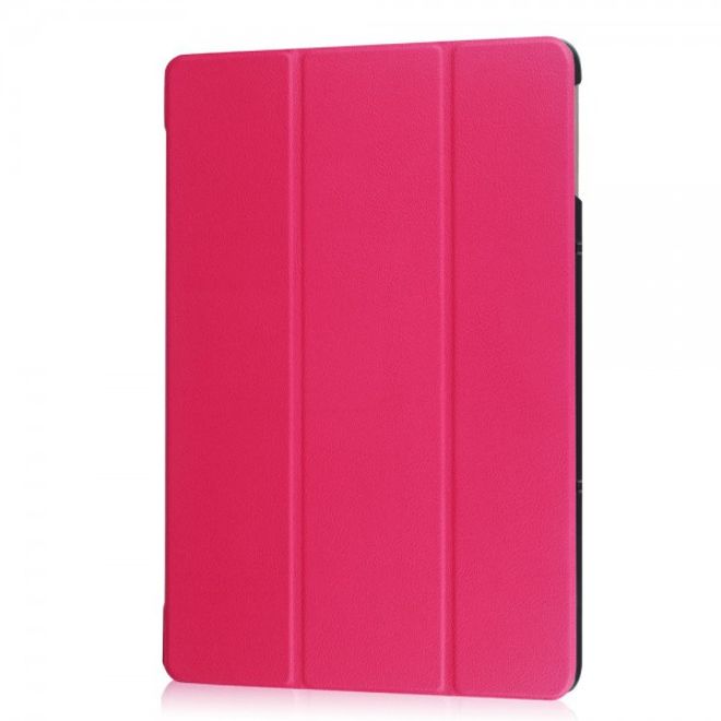 Samsung Galaxy TabPro S Dreifach faltbare Leder Case Tablet Hülle mit Standfunktion - rosa