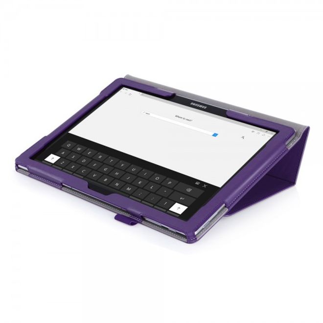 Samsung Galaxy TabPro S Modische Leder Smart Case Hülle mit Standfunktion - purpur