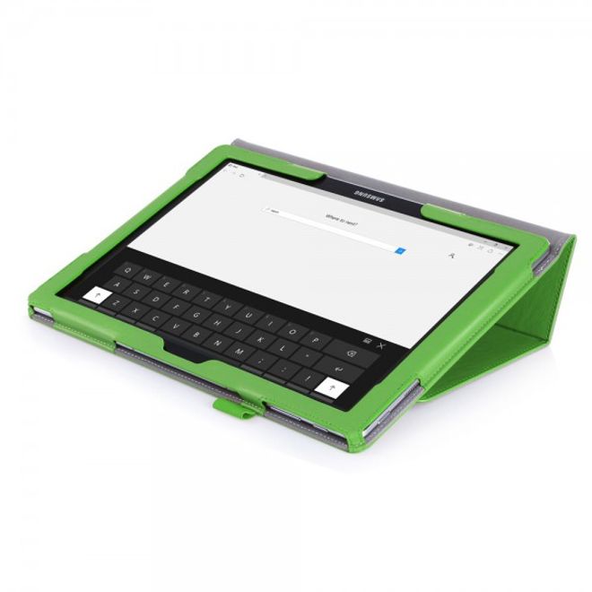 Samsung Galaxy TabPro S Modische Leder Smart Case Hülle mit Standfunktion - grün