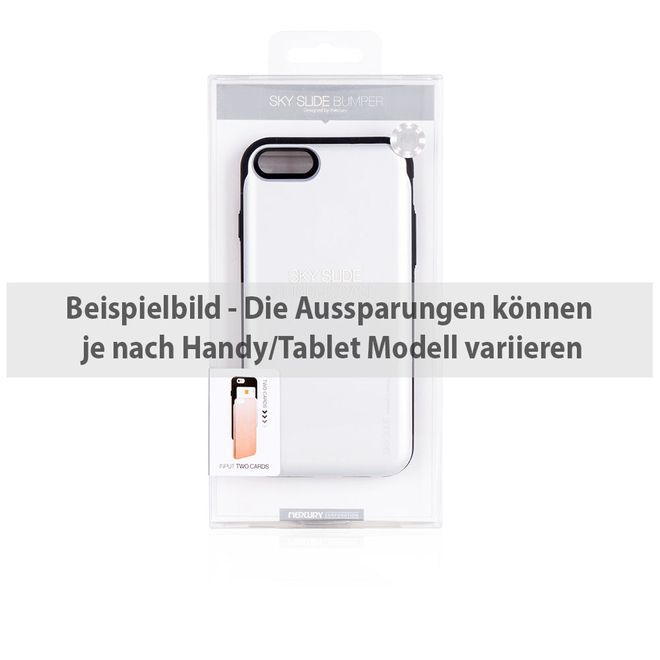 Goospery - Samsung Galaxy Note 4 Handyhülle - Case aus Plastik - Sky Slide Bumper - lime/grau