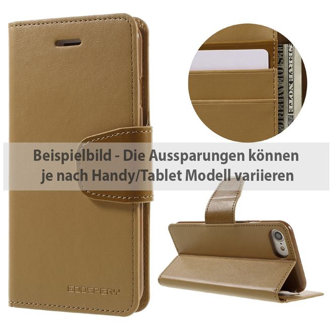 Goospery - Sony Xperia Z3 Handyhülle - Case aus Leder - Sonata Diary Series - camel