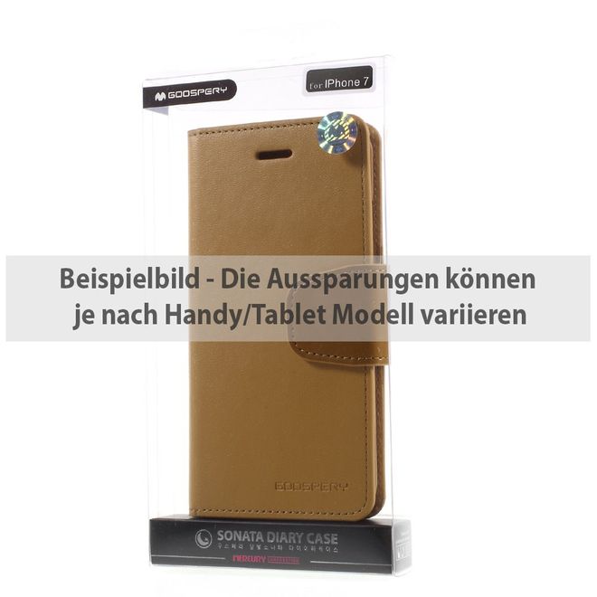 Goospery - Sony Xperia Z3 Handyhülle - Case aus Leder - Sonata Diary Series - camel