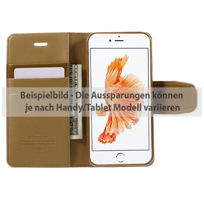 Goospery - Sony Xperia Z3 Handyhülle - Case aus Leder - Sonata Diary Series - camel