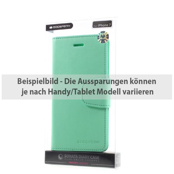 Goospery - LG G5 Handyhülle - Case aus Leder - Sonata Diary Series - mint