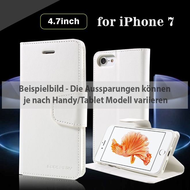 Goospery - HTC One (M9) Handyhülle - Case aus Leder - Sonata Diary Series - weiss