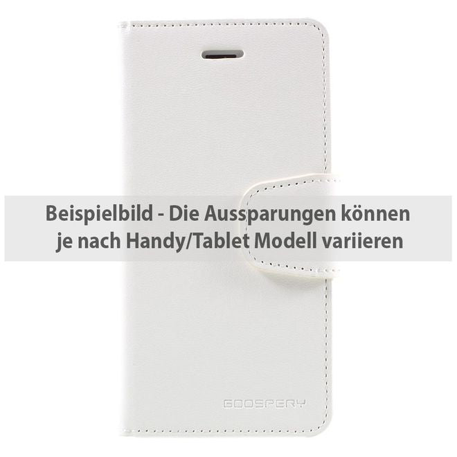 Goospery - HTC One (M9) Handyhülle - Case aus Leder - Sonata Diary Series - weiss