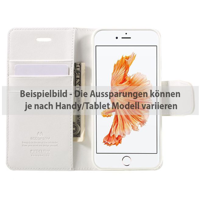 Goospery - HTC One (M9) Handyhülle - Case aus Leder - Sonata Diary Series - weiss