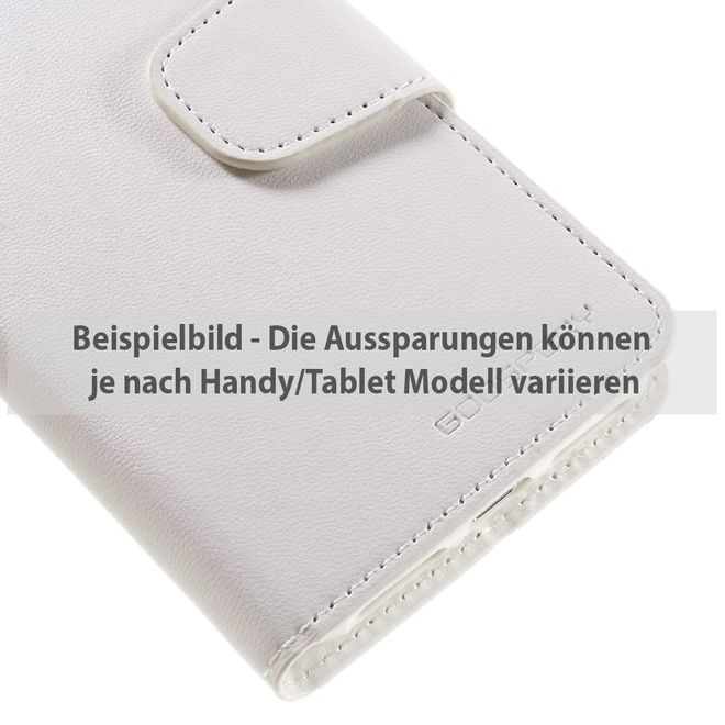 Goospery - HTC One (M9) Handyhülle - Case aus Leder - Sonata Diary Series - weiss