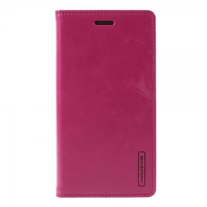 Goospery - Sony Xperia M4 Aqua Hülle - Handy Bookcover - Bluemoon Flip Series - pink
