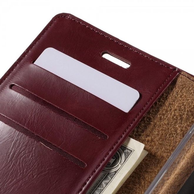 Goospery - Sony Xperia M4 Aqua Hülle - Handy Bookcover - Bluemoon Flip Series - weinrot