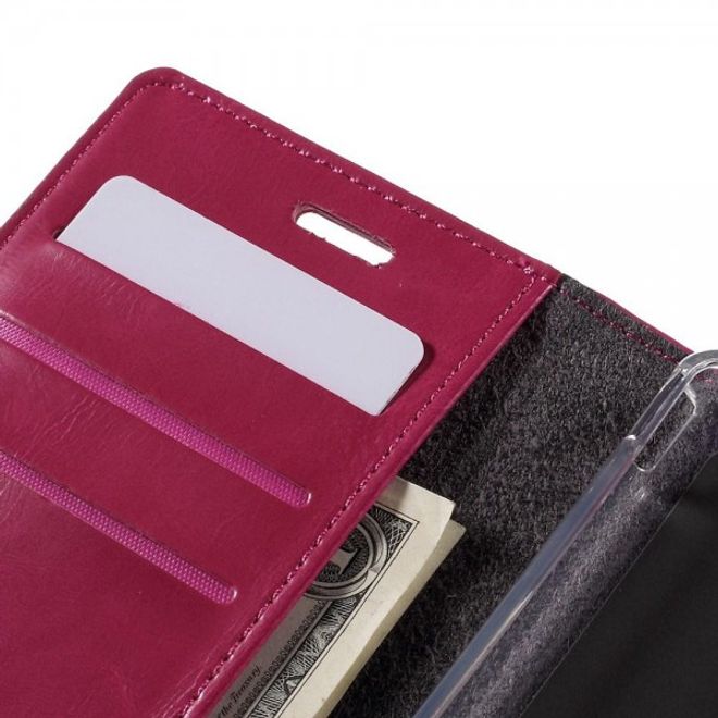 Goospery - Sony Xperia M4 Aqua Hülle - Handy Bookcover - Bluemoon Flip Series - pink