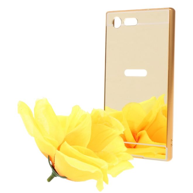 Sony Xperia X Compact Case und Bumper - aus Hartplastik und Metall - Slide-On Funktion - gold