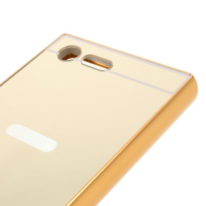 Sony Xperia X Compact Case und Bumper - aus Hartplastik und Metall - Slide-On Funktion - gold