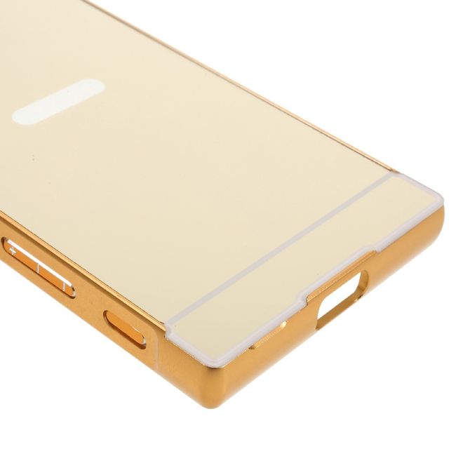 Sony Xperia X Compact Case und Bumper - aus Hartplastik und Metall - Slide-On Funktion - gold