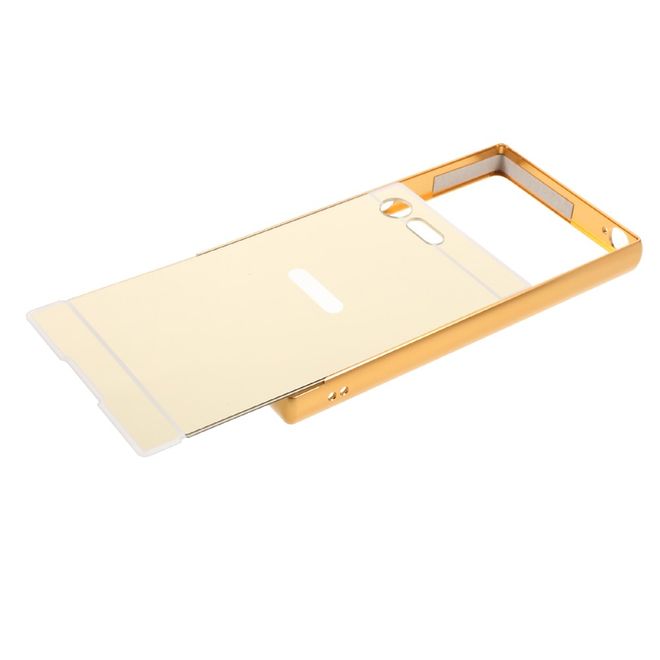 Sony Xperia X Compact Case und Bumper - aus Hartplastik und Metall - Slide-On Funktion - gold