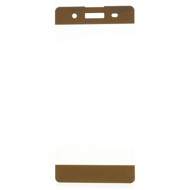 Sony Xperia XA Anti-Explosions Schutzfolie aus gehärtetem Glas für die gesamte Vorderseite - gold