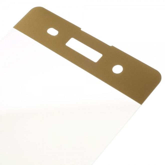 Sony Xperia XA Anti-Explosions Schutzfolie aus gehärtetem Glas für die gesamte Vorderseite - gold