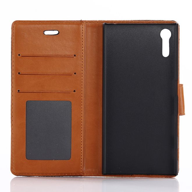 Sony Xperia XZ/XZs Handycase - Bookcover - Oxford Muster - schwarz