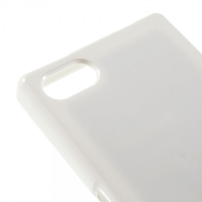 Goospery - Sony Xperia Z5 Compact Handy Hülle - TPU Soft Case - Pearl Jelly Series - weiss