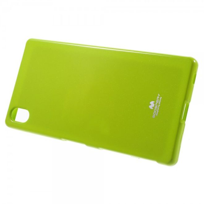 Goospery - Sony Xperia Z5 Premium/Dual Handy Hülle - TPU Soft Case - Pearl Jelly Series - lime