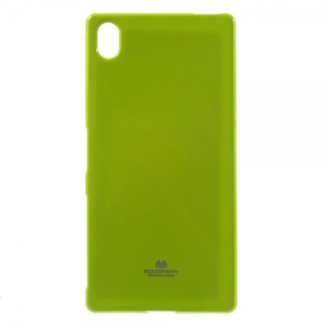 Goospery - Sony Xperia Z5 Premium/Dual Handy Hülle - TPU Soft Case - Pearl Jelly Series - lime
