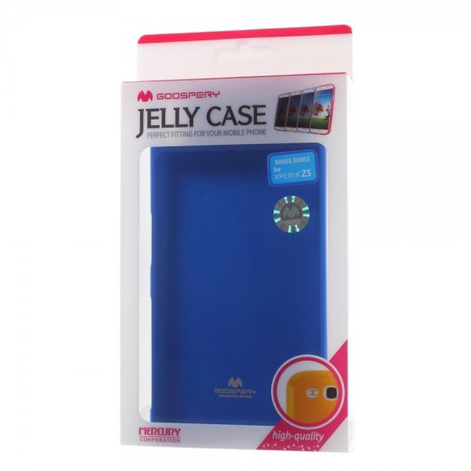 Goospery - Sony Xperia Z5/Z5 Dual Handy Hülle - TPU Soft Case - Pearl Jelly Series - blau