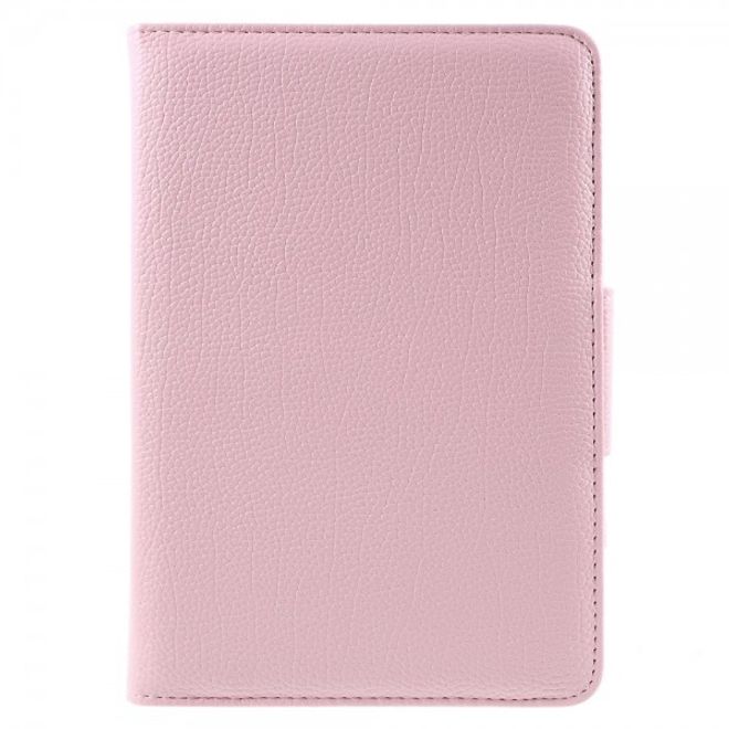 Universelle Leder Case Hülle mit abnehmbarer Bluetooth Tastatur (QWERTY Modus) für alle iPad Mini Modelle - pink