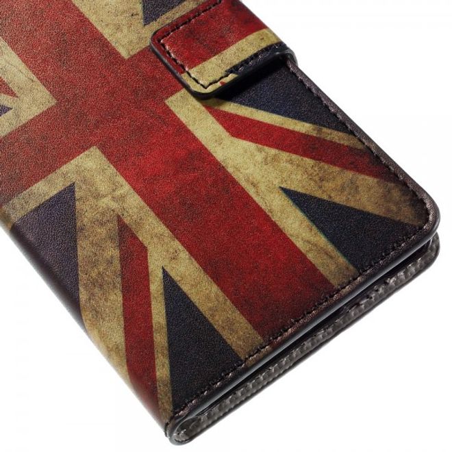 Wiko Bloom2 Leder Case Hülle mit UK Flagge retro-style